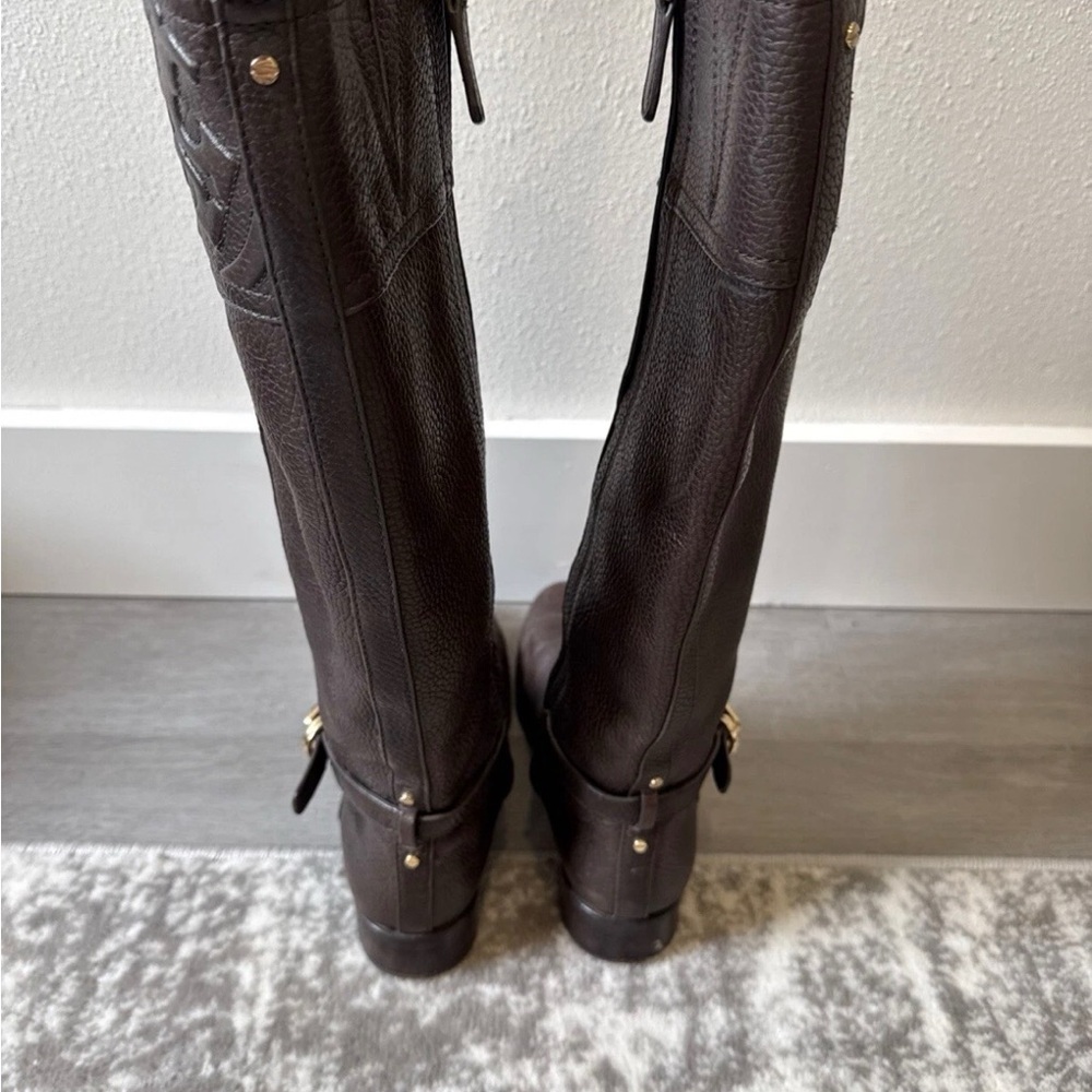Brown Leather Riding Boots - Tory Burch - Picture 3 of 5
